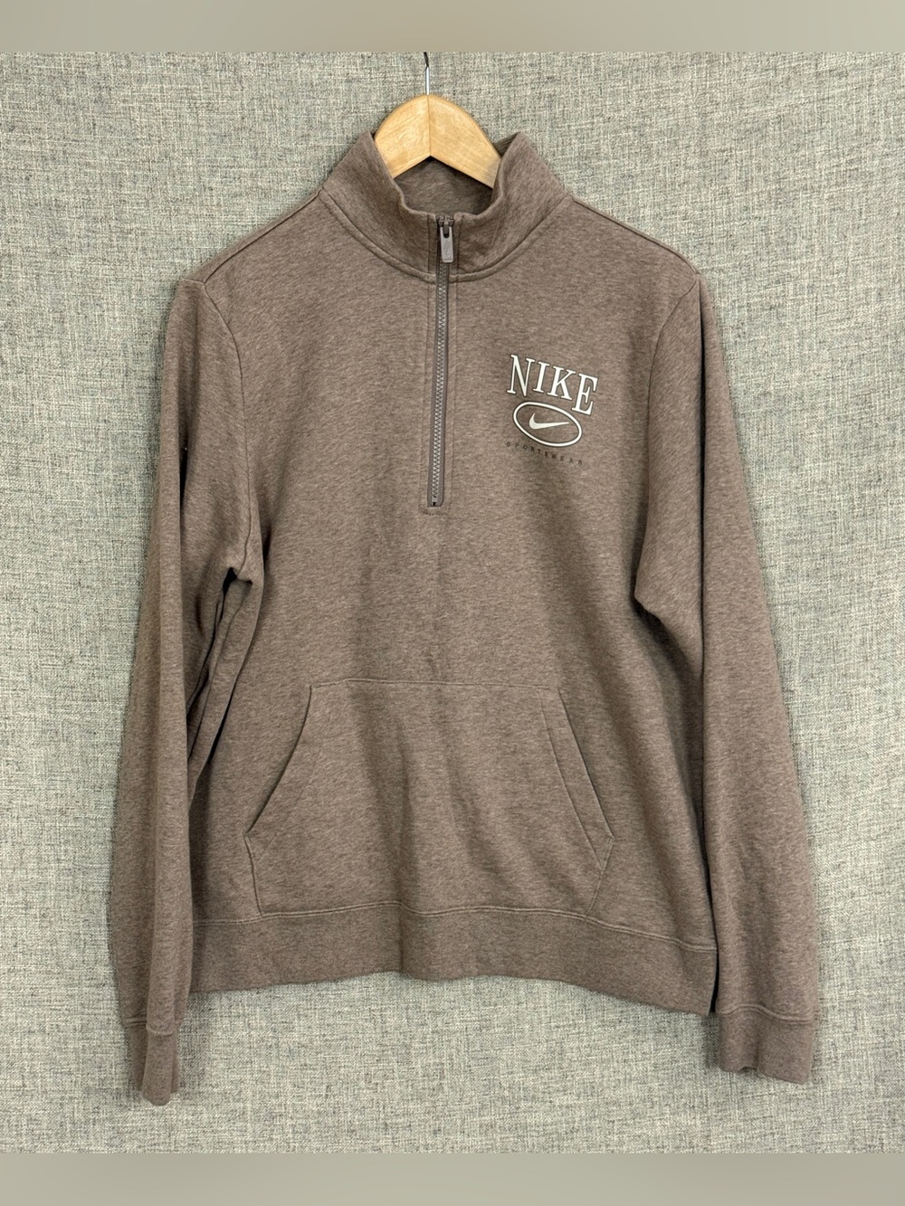 Nike Sportswear Taupe Half-Zip Pullover- Matching Wide Leg Sweats In Closet!
